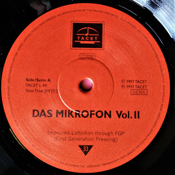 Georg Rox Quartet - Das Mikrofon Vol. II (Vinyl, LP, Limited Edition, Numbered, Repress) Near Mint (NM or M-) / Very Good Plus (VG+)
