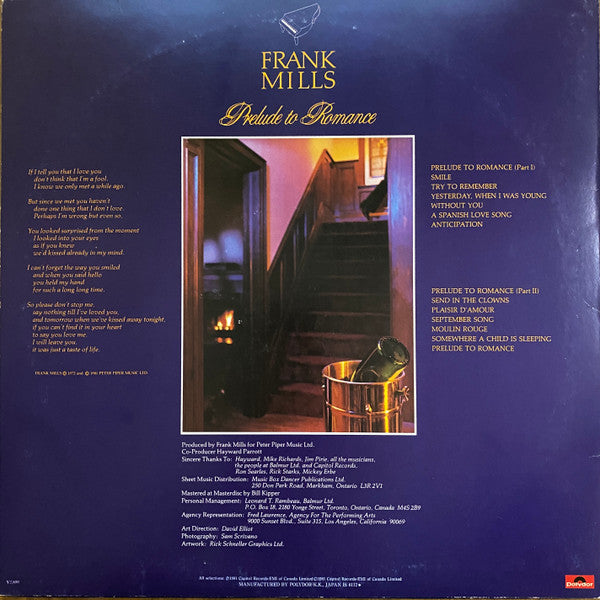 Frank Mills - Prelude To Romance (Vinyl, LP, Album, Stereo)