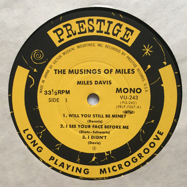 Miles Davis - The Musings Of Miles (Vinyl, LP, Album, Reissue, Mono) Near Mint (NM or M-) / Good Plus (G+)