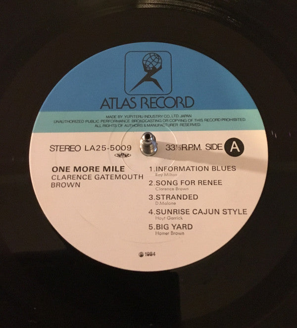 Clarence "Gatemouth" Brown - One More Mile (Vinyl, LP, Album) Very Good Plus (VG+) / Very Good Plus (VG+)