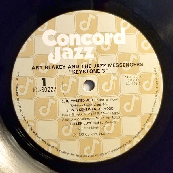 Art Blakey & The Jazz Messengers - Keystone 3 (Vinyl, LP) Near Mint (NM or M-) / Very Good Plus (VG+)