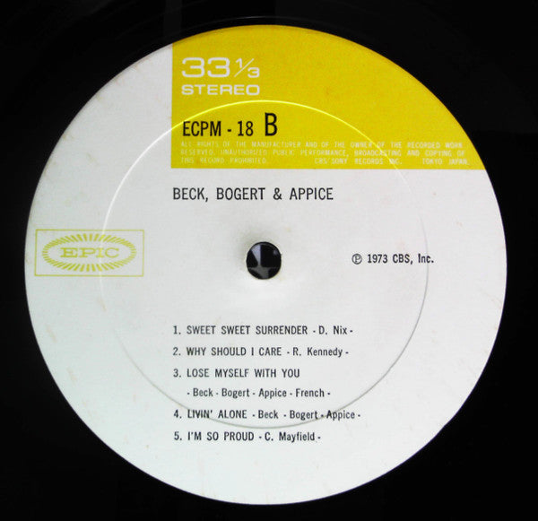 Beck, Bogert & Appice - Beck, Bogert & Appice (Vinyl, LP, Album)