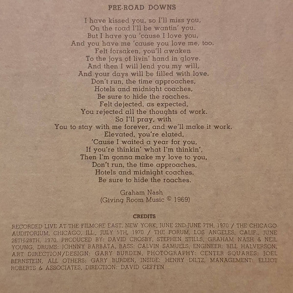 Crosby, Stills, Nash & Young - 4 Way Street (2xVinyl, LP, Album, Reissue) Very Good (VG) / Very Good (VG)