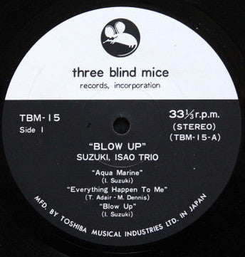 Isao Suzuki Trio - Blow Up (Vinyl, LP, Album, Repress, Stereo) Very Good Plus (VG+) / Very Good Plus (VG+)