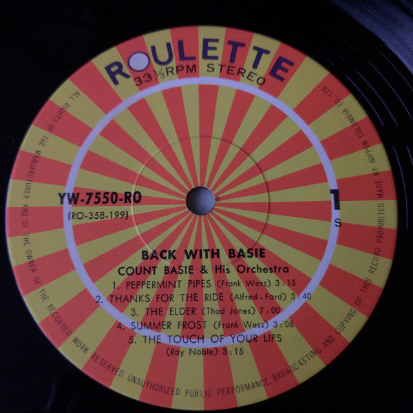 Count Basie - Back With Basie (Vinyl, LP, Album, Stereo) Very Good (VG) / Very Good (VG)