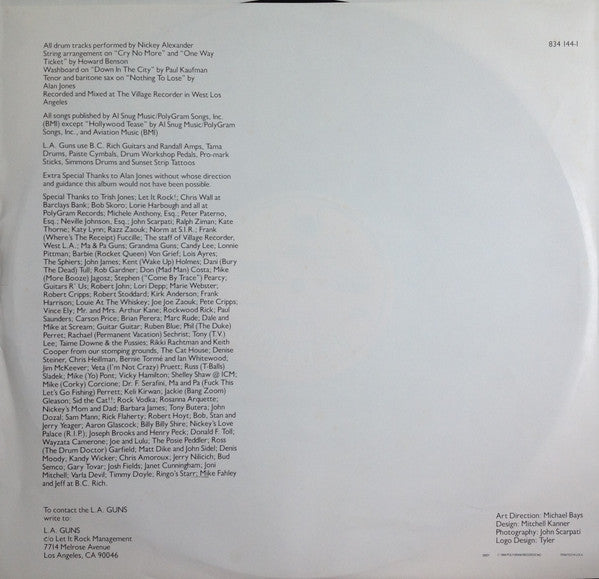 L.A. Guns - L.A. Guns (Vinyl, LP, Album, Stereo)