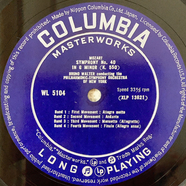 Wolfgang Amadeus Mozart - Symphony No. 40 In G Minor K. 550 / Symphony No. 35 In D Major K.385 "Haffner" (Vinyl, LP, Mono) Very Good Plus (VG+) / Very Good (VG)