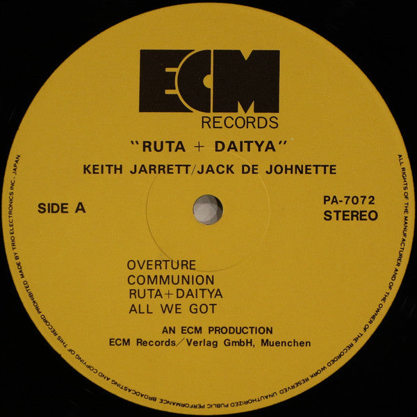 Keith Jarrett - Ruta And Daitya (Vinyl, LP, Album)