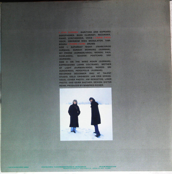 John Surman - Such Winters Of Memory (Vinyl, LP, Album) Very Good Plus (VG+) / Very Good Plus (VG+)