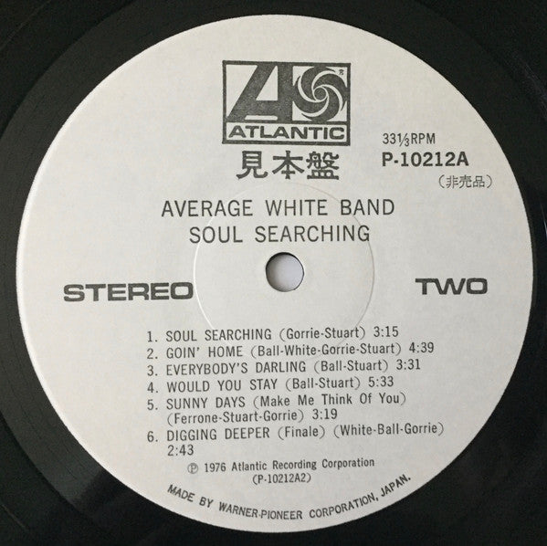 Average White Band - Soul Searching (Vinyl, LP, Album, Promo) Very Good Plus (VG+) / Good Plus (G+)