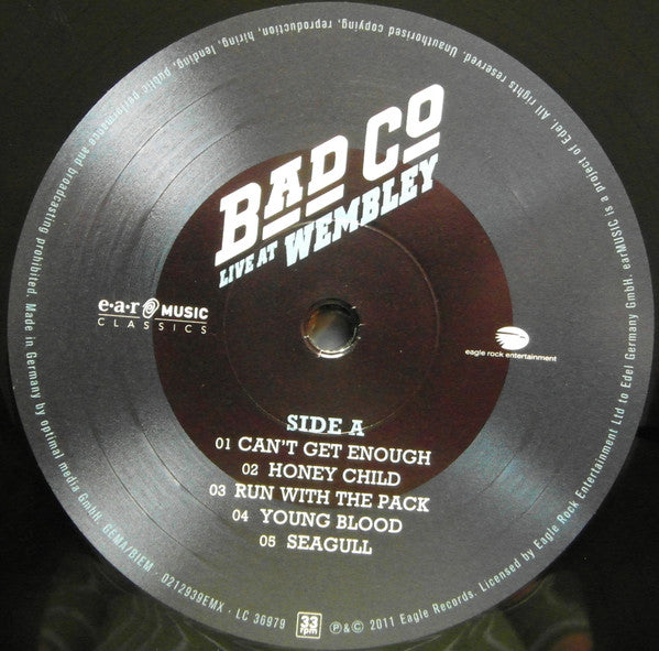 Bad Company (3) - Live At Wembley (2xLP, Album, Album, Limited Edition, Numbered, Reissue) - Very Good Plus (VG+) / Very Good Plus (VG+)