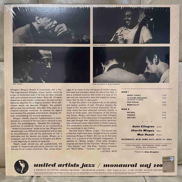 Duke Ellington - Money Jungle (Vinyl, LP, Stereo, Album)