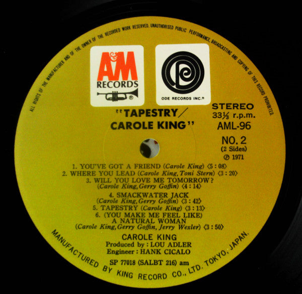 Carole King - Tapestry (Vinyl, LP, Album) Very Good (VG) / Very Good (VG)
