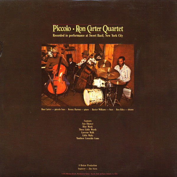 Ron Carter Quartet - Piccolo (2xVinyl, LP, Album) Good Plus (G+) / Very Good (VG)