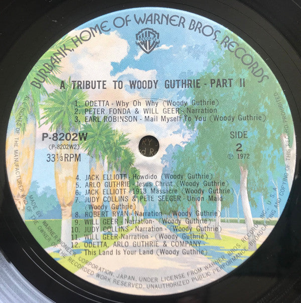Various - A Tribute To Woody Guthrie Part Two (Vinyl, LP, Album) Very Good (VG) / Very Good (VG)