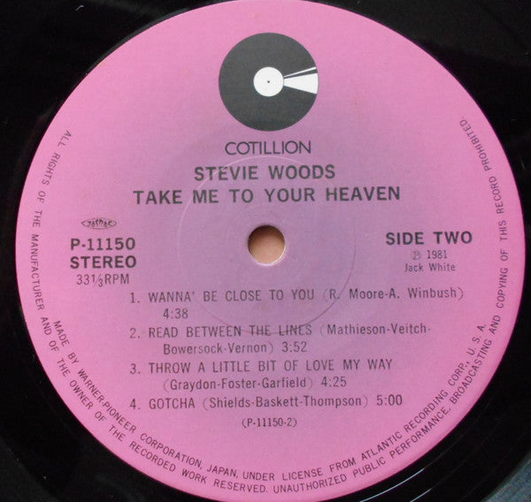 Stevie Woods - Take Me To Your Heaven (Vinyl, LP, Album) Very Good Plus (VG+) / Very Good Plus (VG+)