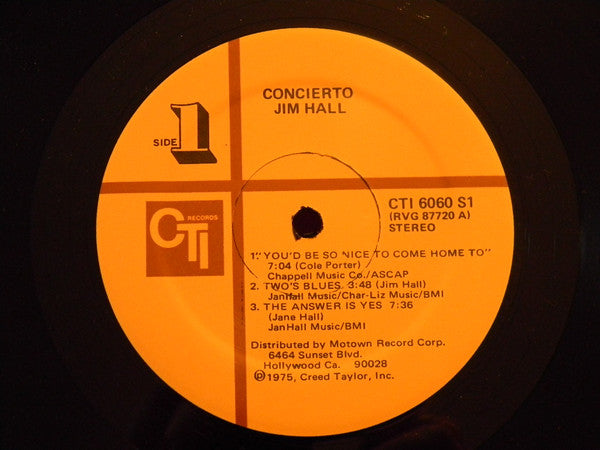Jim Hall - Concierto (LP, Album) - Good Plus (G+) / Good Plus (G+)