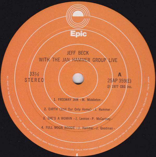 Jeff Beck - Live (Vinyl, LP, Album)