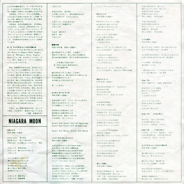 Eiichi Ohtaki - Niagara Moon (Vinyl, LP, Album) Very Good Plus (VG+) / Very Good Plus (VG+)