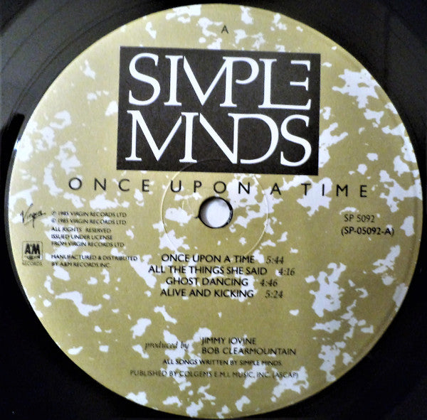 Simple Minds - Once Upon A Time (Vinyl, LP, Album) Good Plus (G+) / Very Good Plus (VG+)