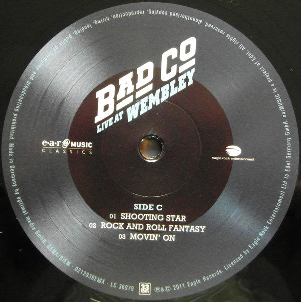 Bad Company (3) - Live At Wembley (2xLP, Album, Album, Limited Edition, Numbered, Reissue) - Very Good Plus (VG+) / Very Good Plus (VG+)