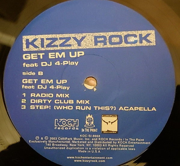 DJ Kizzy Rock - Step! (Who Run This?) (Vinyl, 12") Very Good Plus (VG+) / Very Good Plus (VG+)
