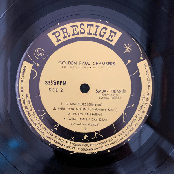 Paul Chambers (3) - Golden Paul Chambers (Vinyl, LP, Compilation, Mono) Very Good (VG) / Very Good Plus (VG+)