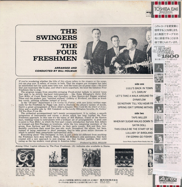 The Four Freshmen - The Swingers (Vinyl, LP, Album, Reissue, Stereo) Very Good Plus (VG+) / Very Good (VG)