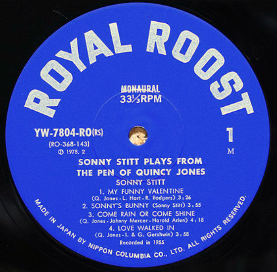 Sonny Stitt - Sonny Stitt Plays Arrangements From The Pen Of Quincy Jones (Vinyl, LP, Album, Reissue, Mono) Very Good Plus (VG+) / Very Good Plus (VG+)