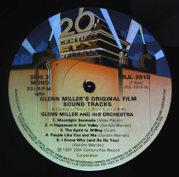 Glenn Miller And His Orchestra - Original Film Sound Tracks (2xVinyl, LP, Compilation, Mono) Very Good (VG) / Good Plus (G+)