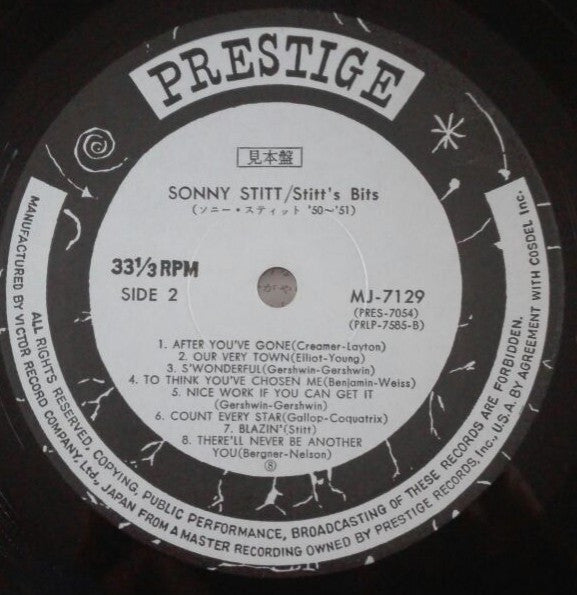 Sonny Stitt - Stitt's Bits, Vol. 1 (Vinyl, LP, Compilation, Reissue, Remastered, Mono) Very Good Plus (VG+) / Very Good Plus (VG+)
