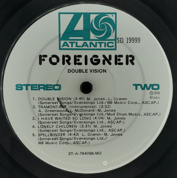 Foreigner - Double Vision (Vinyl, LP, Album, Repress, Stereo) Good Plus (G+) / Good Plus (G+)