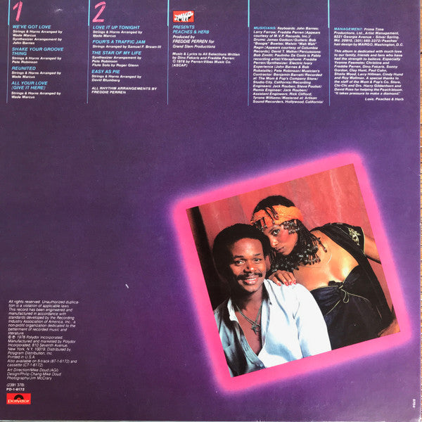 Peaches & Herb - 2 Hot! (Vinyl, LP, Album) Very Good Plus (VG+) / Very Good (VG)