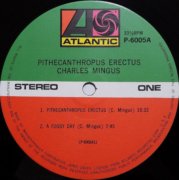 Charles Mingus Jazz Workshop - Pithecanthropus Erectus = Upright Ape Man (Vinyl, LP, Album, Reissue) Very Good Plus (VG+) / Very Good Plus (VG+)