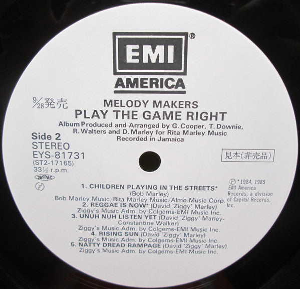 The Melody Makers - Play The Game Right (Vinyl, LP, Album, Promo) Near Mint (NM or M-) / Very Good Plus (VG+)