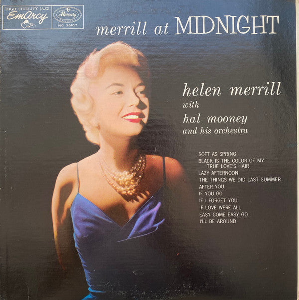Helen Merrill - Merrill At Midnight (Vinyl, LP, Album, Mono) Very Good (VG) / Very Good (VG)