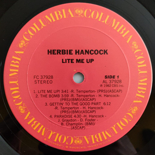 Herbie Hancock - Lite Me Up (Vinyl, LP, Stereo)