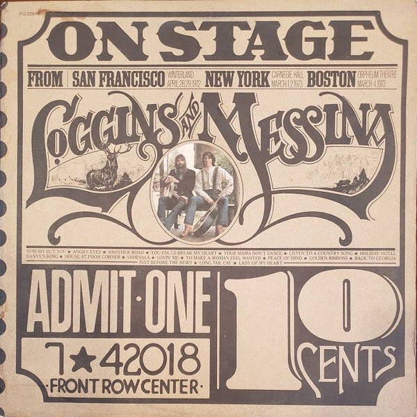 Loggins And Messina - On Stage (2xVinyl, LP, Album, Stereo) Good Plus (G+) / Near Mint (NM or M-)