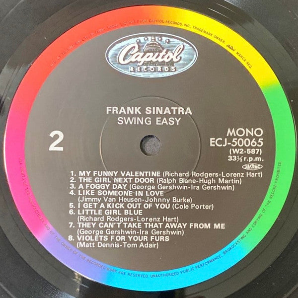 Frank Sinatra - Swing Easy! And Songs For Young Lovers (Vinyl, LP, Compilation, Reissue, Mono) Very Good Plus (VG+) / Good Plus (G+)