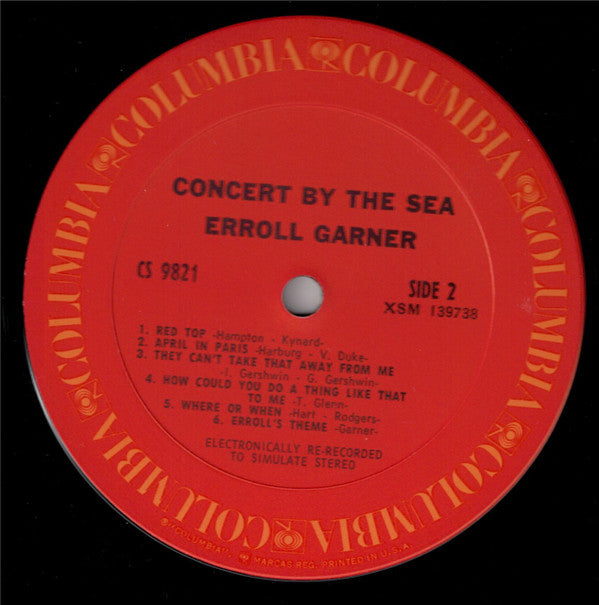 Erroll Garner - Concert By The Sea (Vinyl, LP, Album, Reissue, Stereo) Good Plus (G+) / Very Good (VG)