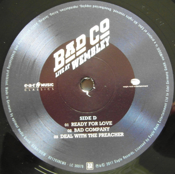 Bad Company (3) - Live At Wembley (2xLP, Album, Album, Limited Edition, Numbered, Reissue) - Very Good Plus (VG+) / Very Good Plus (VG+)