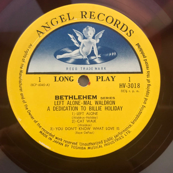 Mal Waldron - Left Alone (Vinyl, LP, Album, Mono) Very Good (VG) / Good Plus (G+)