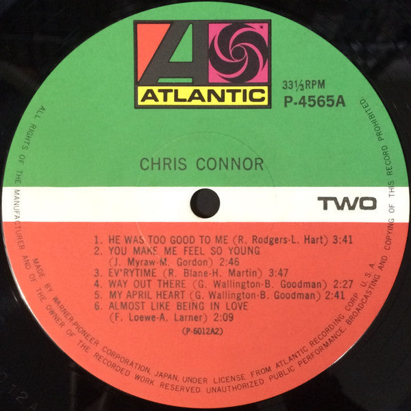 Chris Connor - Chris Connor (Vinyl, LP, Reissue, Stereo) Very Good Plus (VG+) / Very Good (VG)