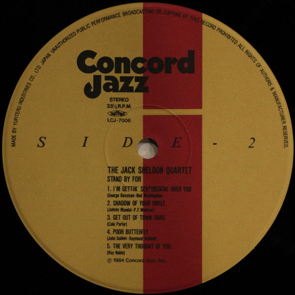 The Jack Sheldon Quartet - Stand By For (Vinyl, LP, Album, Stereo) Near Mint (NM or M-) / Very Good (VG)