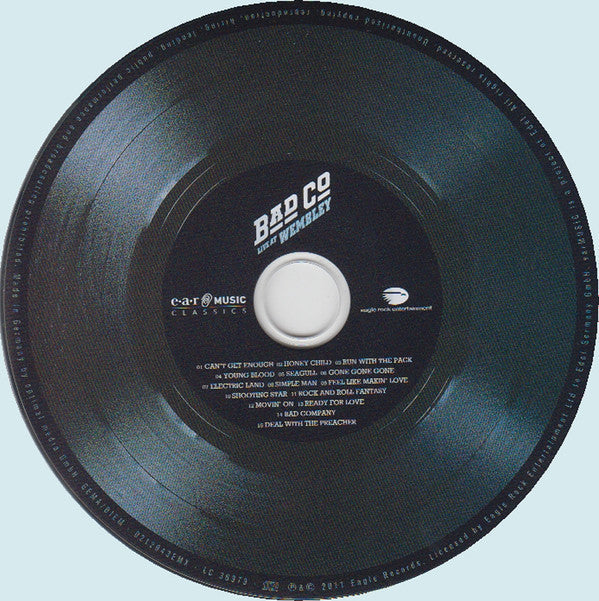 Bad Company (3) - Live At Wembley (2xLP, Album, Album, Limited Edition, Numbered, Reissue) - Very Good Plus (VG+) / Very Good Plus (VG+)