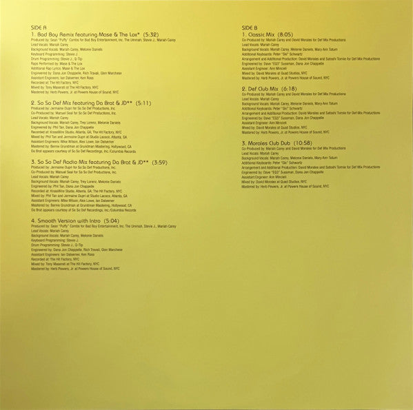Mariah Carey - Honey (The Remixes) (2xVinyl, LP, EP, Limited Edition) Mint (M) / Very Good (VG)
