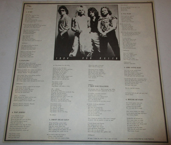 Van Halen - 1984 (Vinyl, LP, Album, Promo, Stereo) Very Good (VG) / Very Good Plus (VG+)