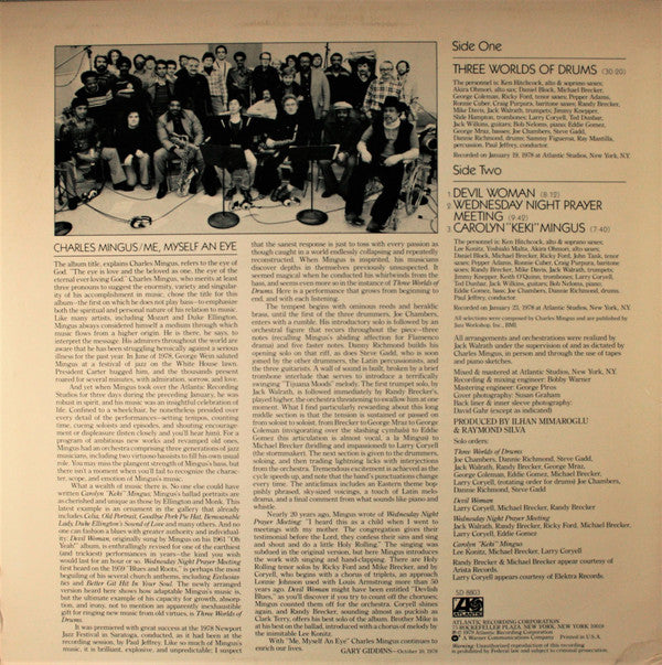 Charles Mingus - Me Myself An Eye (Vinyl, LP, Album, Stereo) Very Good Plus (VG+) / Very Good (VG)