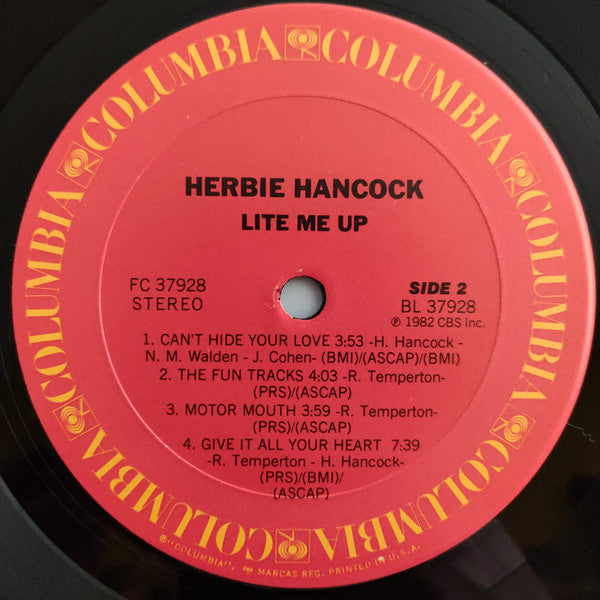 Herbie Hancock - Lite Me Up (Vinyl, LP, Stereo)