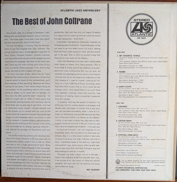John Coltrane - The Best Of John Coltrane (Vinyl, LP, Compilation, Stereo) Very Good (VG) / Very Good (VG)
